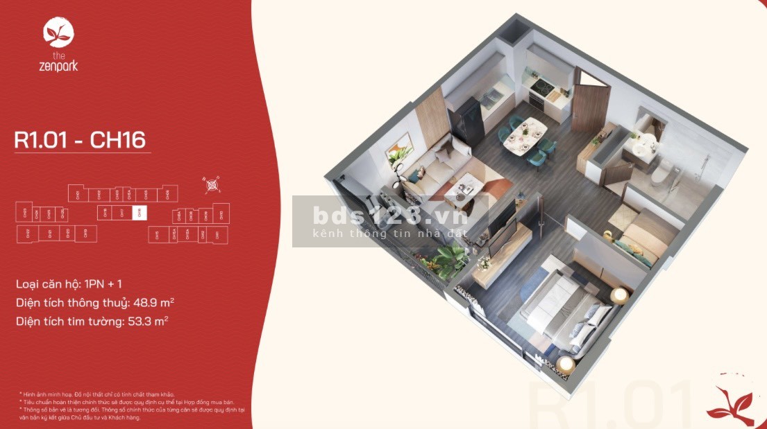 Hàng chủ đầu tư, kí mới 100%. Căn hộ 1N+ giá tốt nhất - giá ngang giá Zurich.