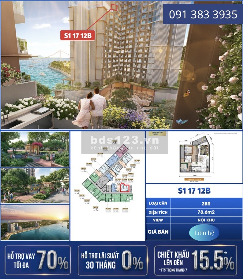 Bán Căn Hộ 2PN Quỹ Ngoại Giao Giá Rẻ, Dự Án Sun Symphony Sát Mặt Sông Hàn, Đường Trần Hưng Đạo