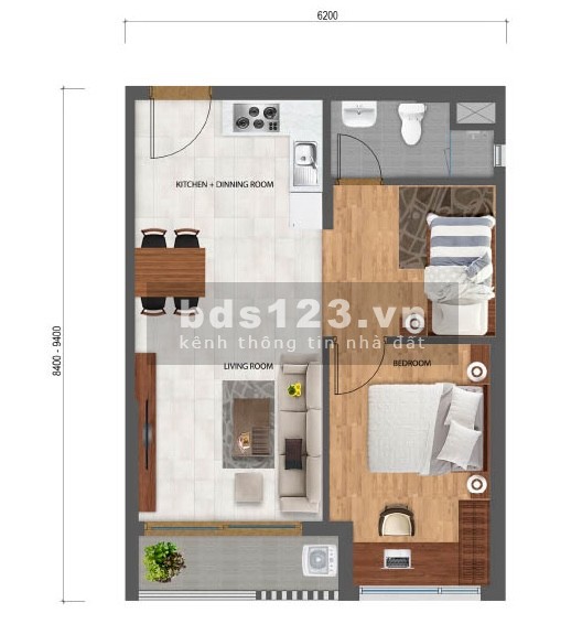 MUA GẤP CĂN HỘ SAFIRA KHANG ĐIỀN, 1PN+1 MỚI 99% - CÓ SỔ HỒNG - GIÁ RẺ HƠN THỊ TRƯỜNG 200 TRIỆU