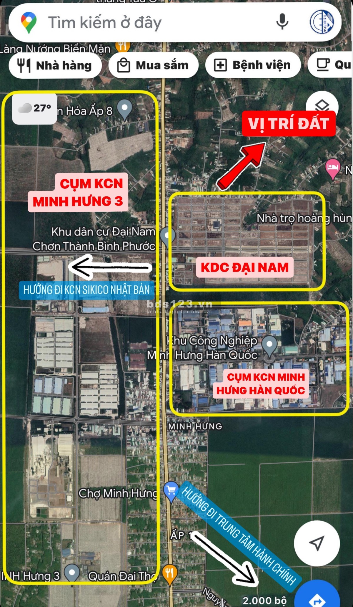 BÁN ĐẤT LÔ GÓC 2 MẶT TIỀN SÁT KDC ĐẠI NAM GIÁ 400TR