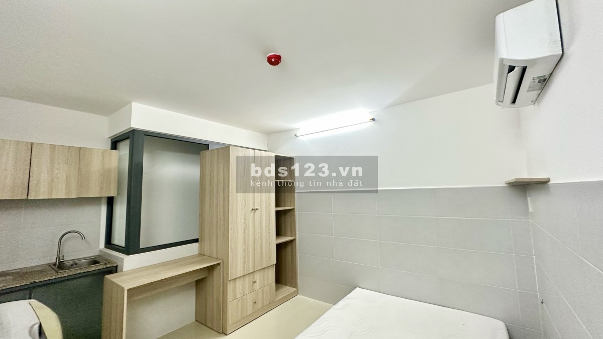 Cho thuê phòng cao cấp đầy đủ nội thất 30m2 có bảo vệ 24/24 tầng lửng là GS25 mở cửa xuyên suốt