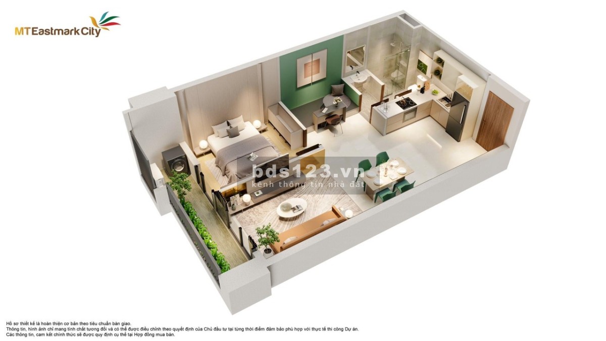 Căn hộ MT Eastmark City 2PN, view sông, 2.45 tỷ, 0919 838 703