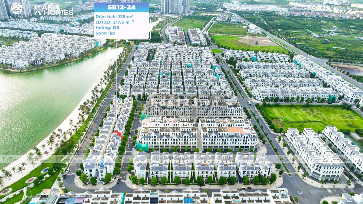 Bán biệt thự song lập Sao Biển 135m2 tại Vinhome Gia Lâm