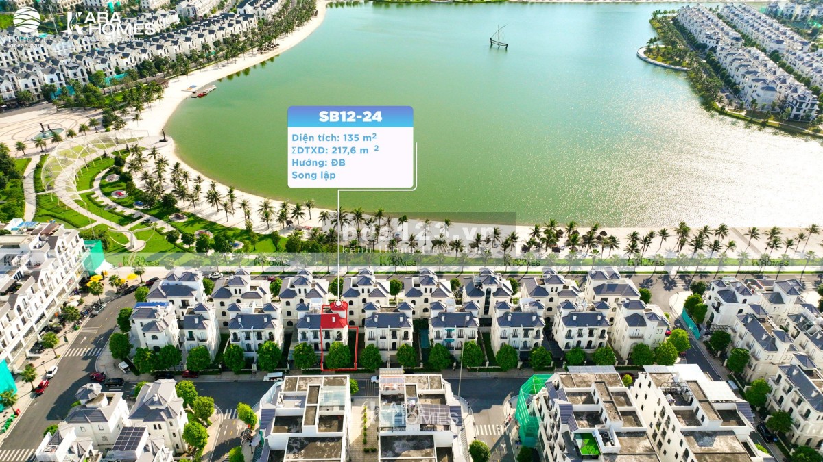 Bán biệt thự song lập Sao Biển 135m2 tại Vinhome Gia Lâm
