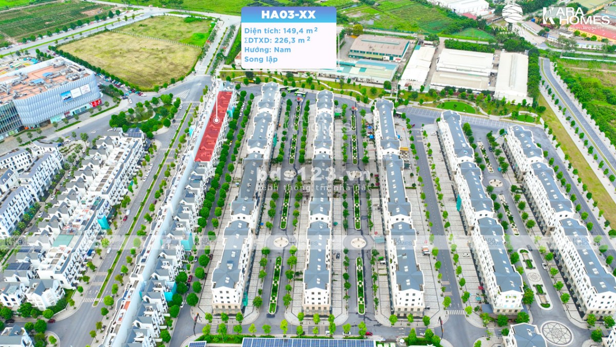 Bán biệt thự song lập Hải Âu Vinhomes Ocean Park 150m2