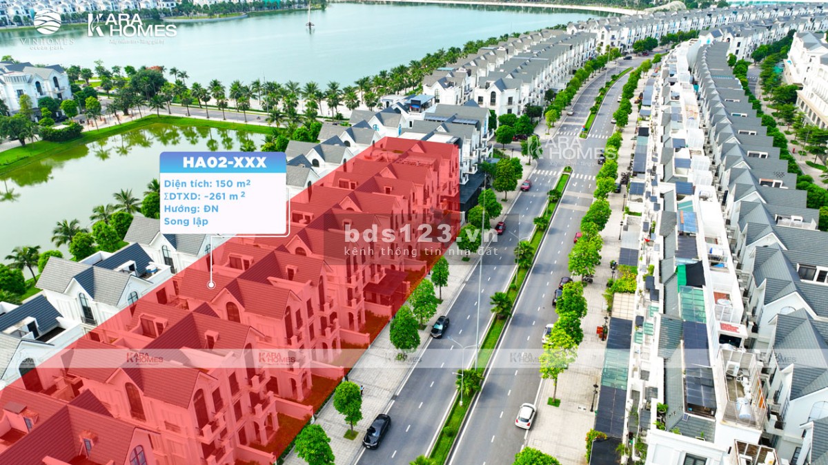 Bán biệt thự song lập Hải Âu HA02 tại Vinhomes Gia Lâm 150m2