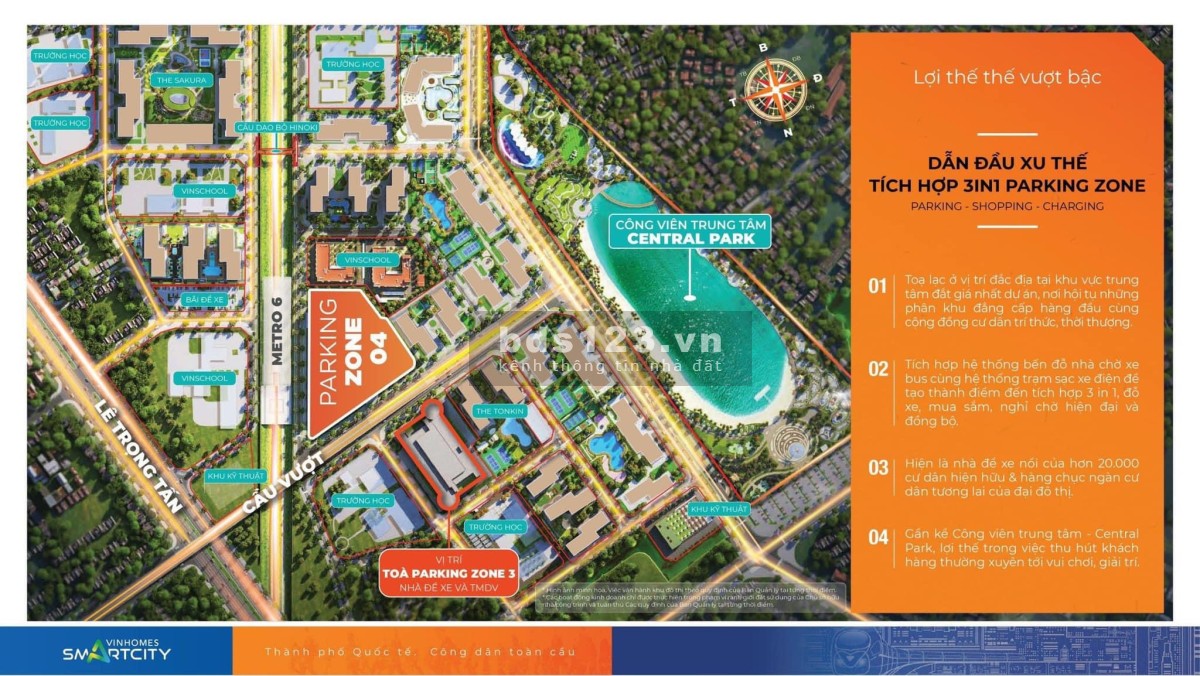 Bán Shop 100m Fzone (PZ4) giữa 58 tòa chung cư, chân ga Metro số 6 Vinhomes Smart City giá 5,7 tỷ
