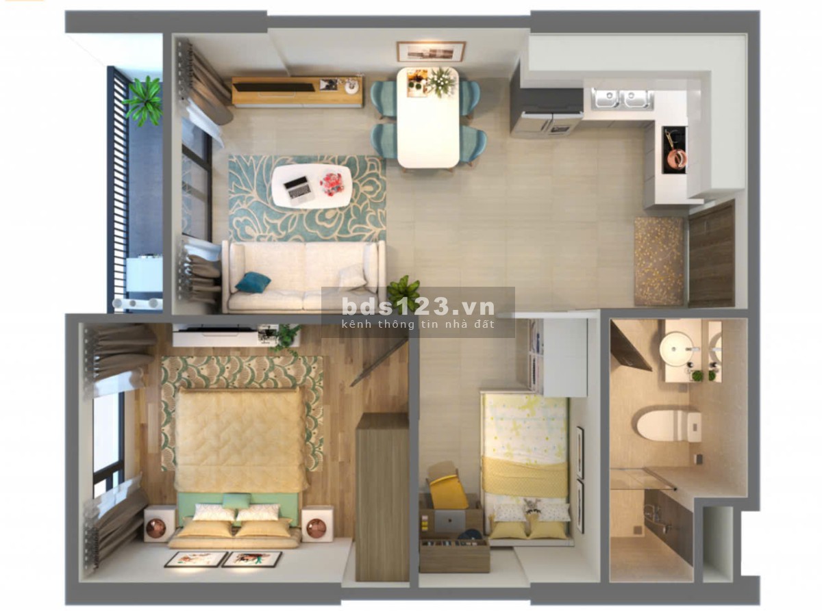 Thuê Nhà Vinhomes Smart City 1n+1 giá 8tr5