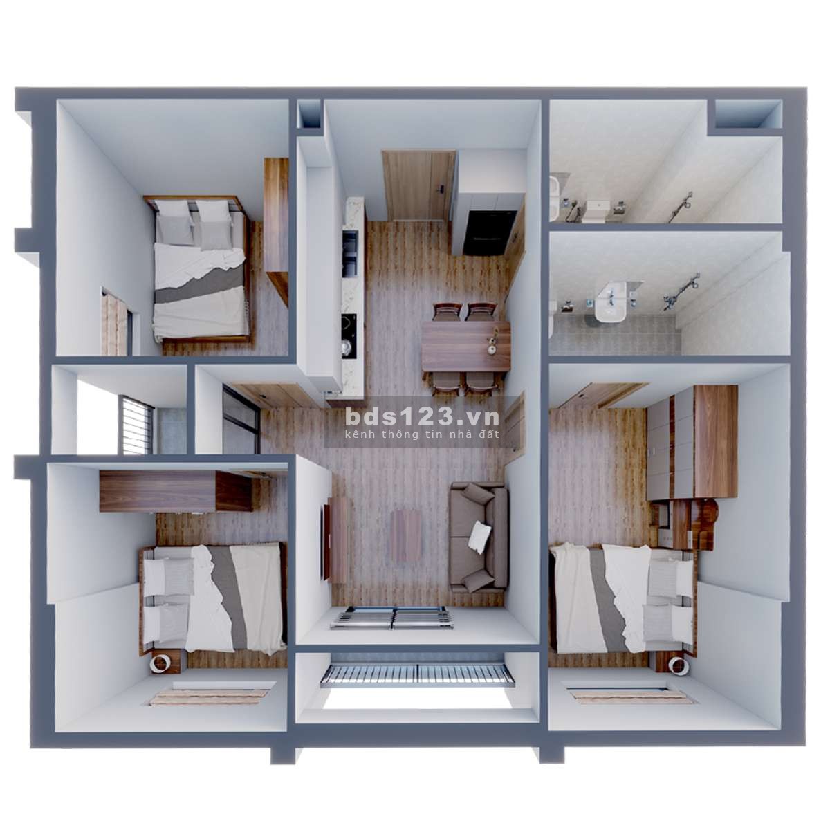 Căn hộ WEST SKY - Kiến tạo tương lai, 66/72 m², 3 PN rộng rãi, thoáng mát