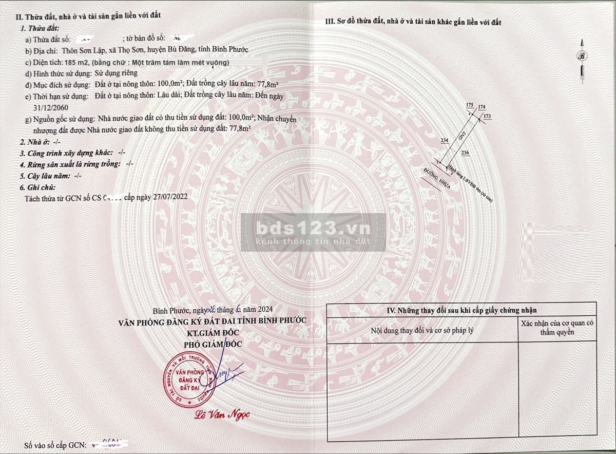 Quá ngộp. Bán nhanh chỉ với 120tr. Có ngay lô đất 185m2. Mặt tiền đường nhựa 18 m. Ngay Bình Phước.