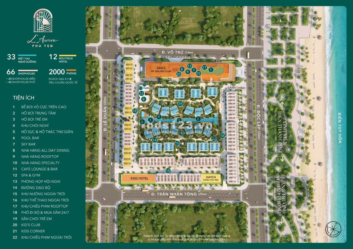 Sang nhượng ShopHouse biển mặt Độc Lập tại L'aurora Phú Yên.