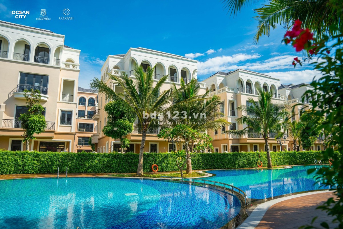 BT Đơn Lập siêu đẹp 3 mặt tiền view bể bơi, vườn hoa Vinhomes Oean Park 2 giá 3x tỷ