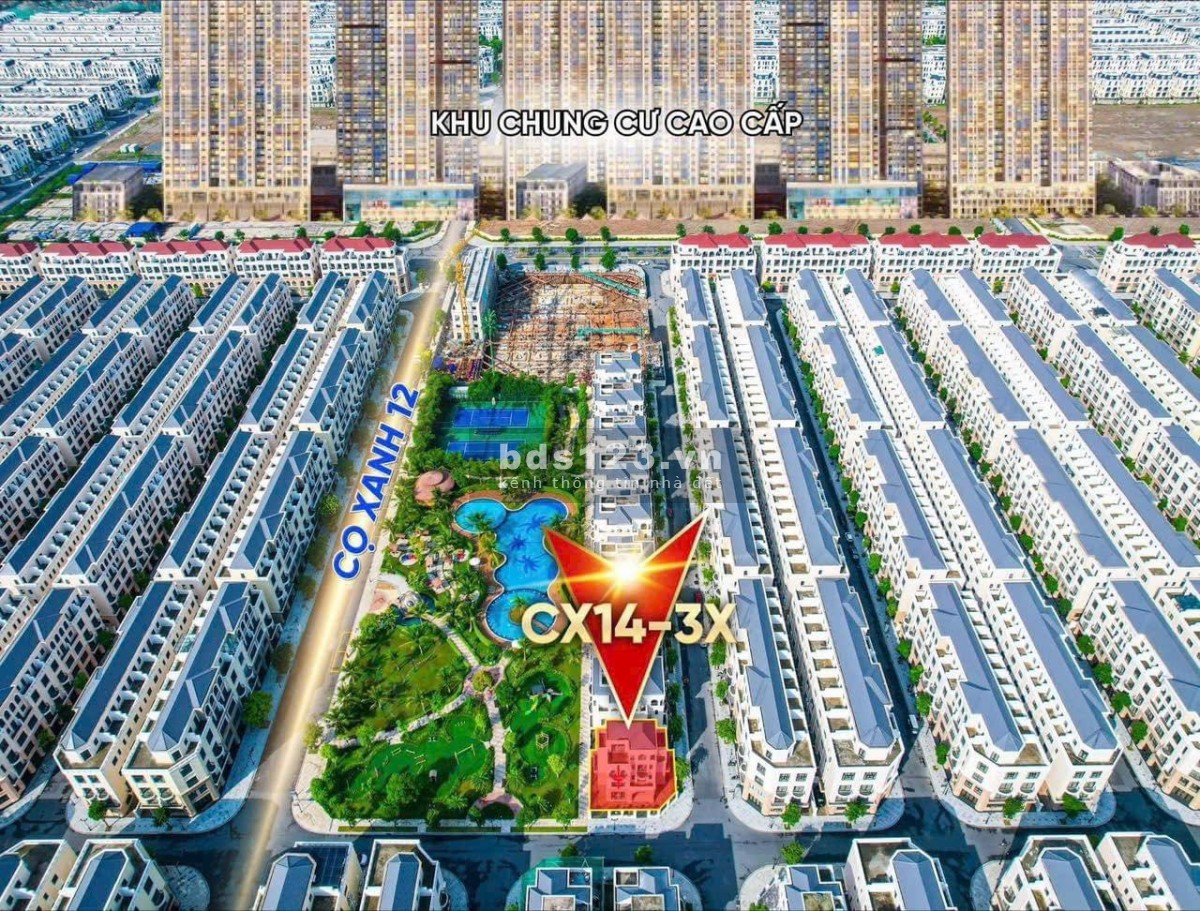 BT Đơn Lập siêu đẹp 3 mặt tiền view bể bơi, vườn hoa Vinhomes Oean Park 2 giá 3x tỷ