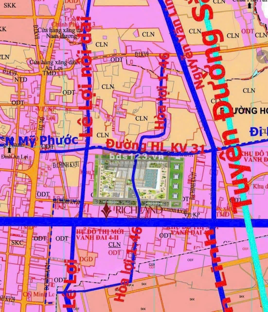 Bán đất 70m2, sổ hồng riêng tại trung tâm thành phố mới Bình Dương, thổ cư 100%