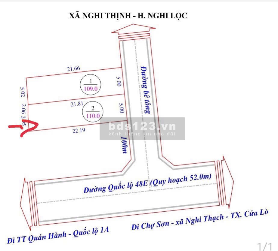 Chỉ với hơn 600 triệu có ngay lô đất Nghi Thịnh - Nghi Lộc