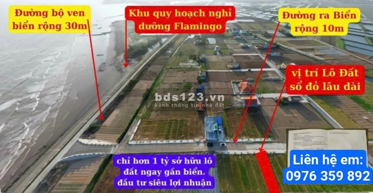 Mở bán quỹ đất nền mặt biển Quất Lâm, Nam Định. Đẹp và rẻ nhất thị trường. Giá trực tiếp từ CĐT