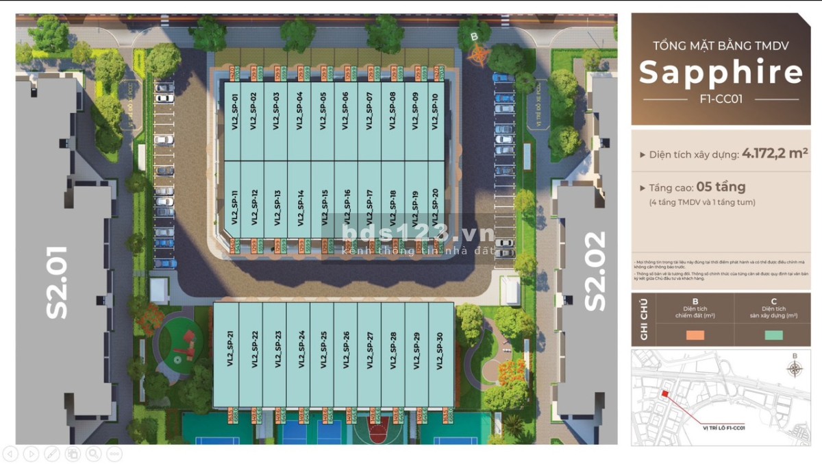 Bán shophouse 150m2 nội khu S1,2 trung tâm Vinhomes Smart City giá 30 tỷ