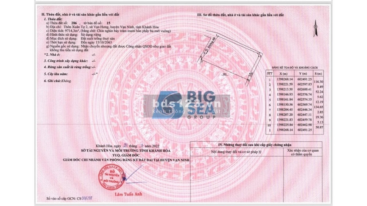 Bán nhanh siêu phẩm mặt biển Vịnh Vân Phong Nha Trang quy hoạch full thổ cư!