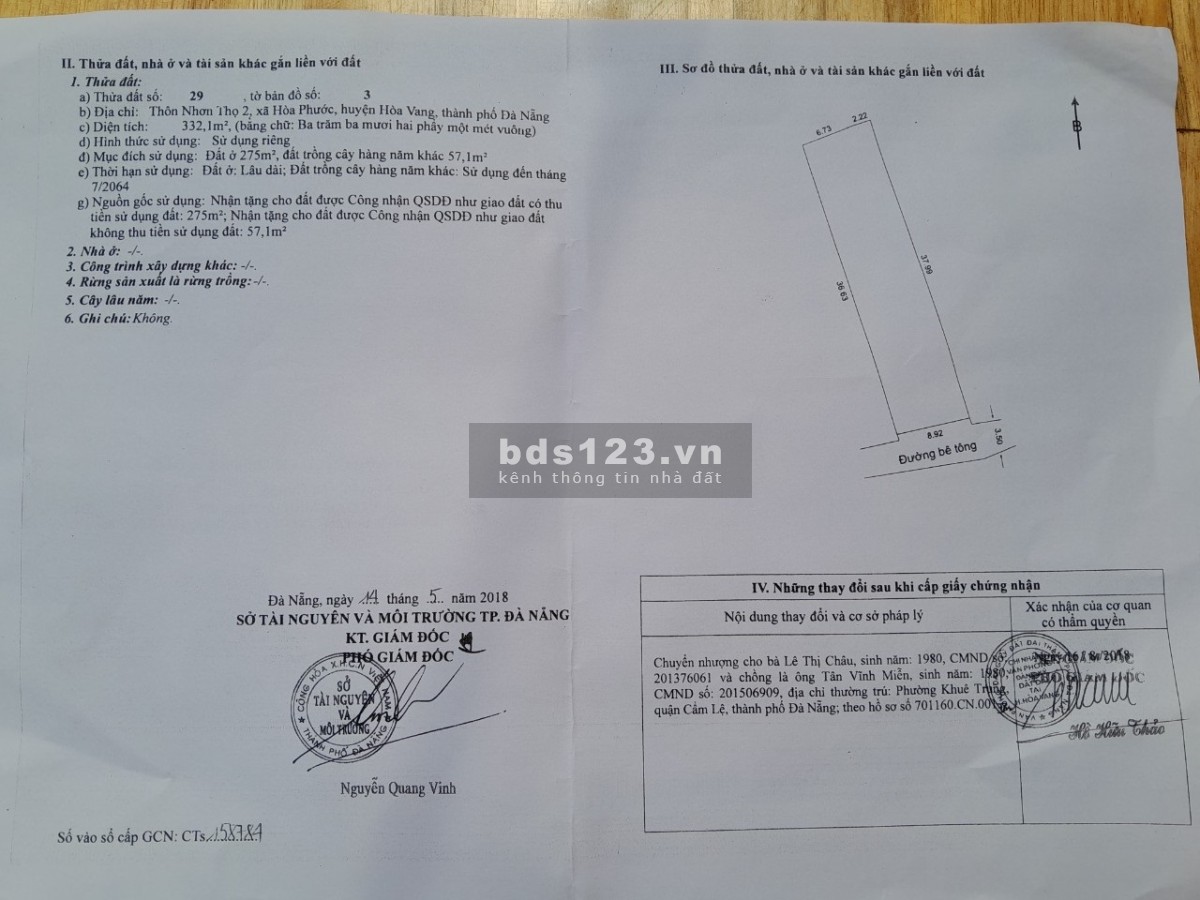 29 Bán đất 333m2 sát quốc lộ 1A Hòa Phước ngang 9m cách QL1A chỉ 30m gần dự án chợ đầu mối
