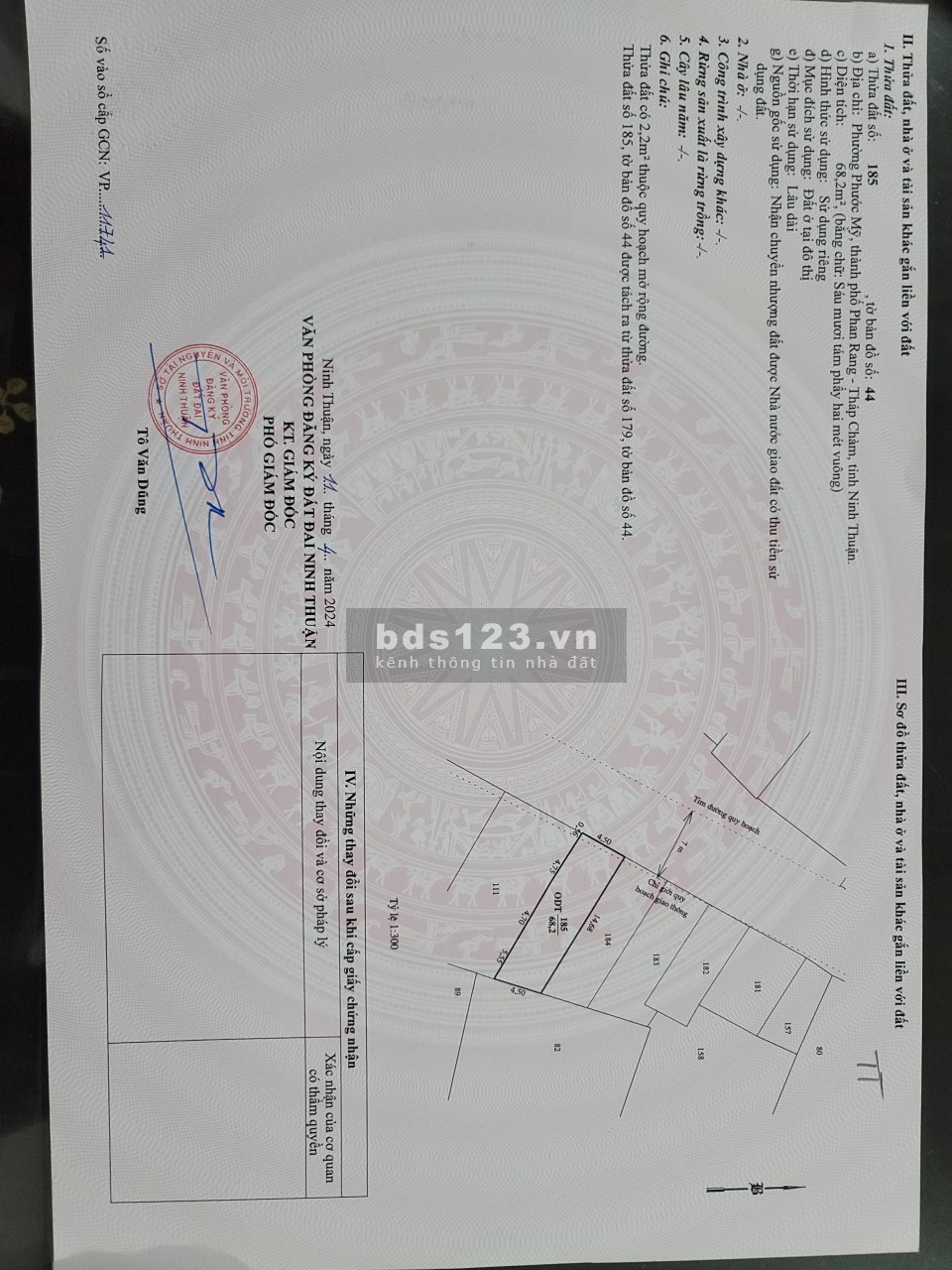 CẦN BÁN NHANH LÔ ĐẤT NỀN FULL THỔ CƯ TẠI PHƯỜNG PHƯỚC MỸ - ĐƯỜNG HÀ HUY TẬP, NINH THUẬN