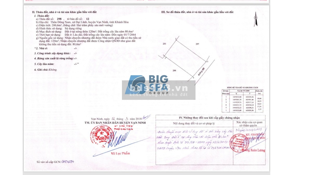 Bán Lô đất 200m2 mặt biển Đại Lãnh- Khánh Hòa