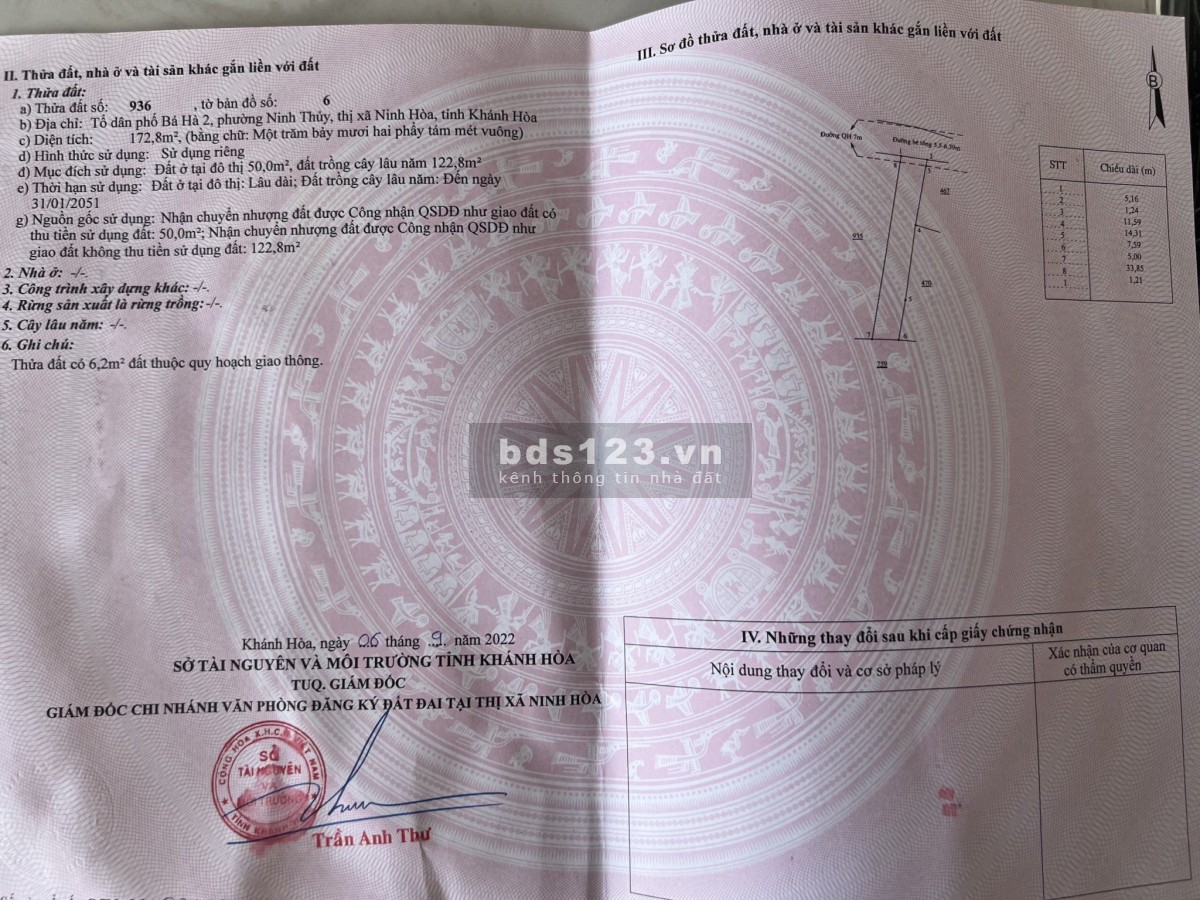Phân phối đất nền hàng đẹp, gần biển tại khu kinh tế Bắc Vân Phong: