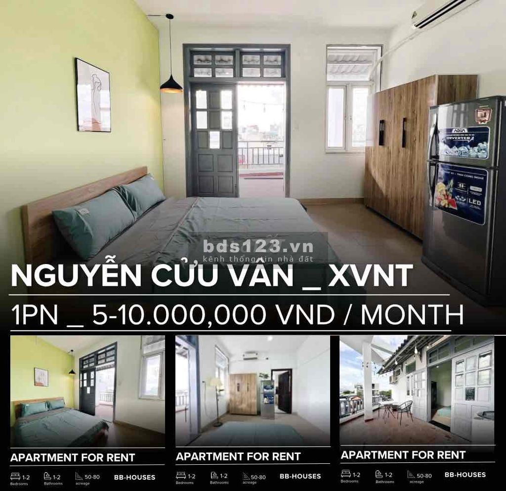 HỆ THỐNG CHUYÊN CHO THUE CĂN HỘ 1PN FULL NỘI THẤT TẠI BÌNH THẠNH