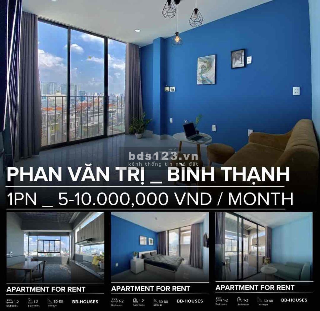 HỆ THỐNG CHUYÊN CHO THUE CĂN HỘ 1PN FULL NỘI THẤT TẠI BÌNH THẠNH