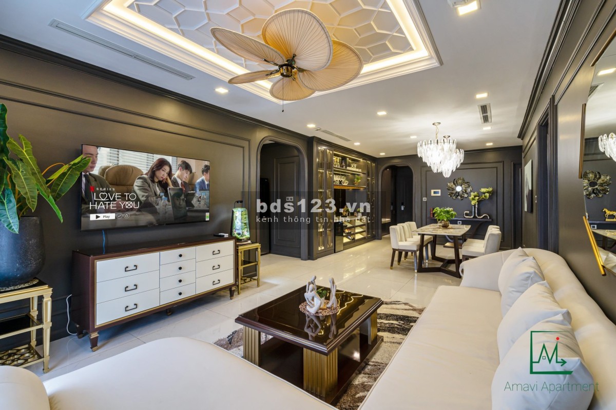 Penthouse Vinhomes Central Park Cho thuê View Pháo hoa Diện tích 160m2 Park 5 3PN 3WC