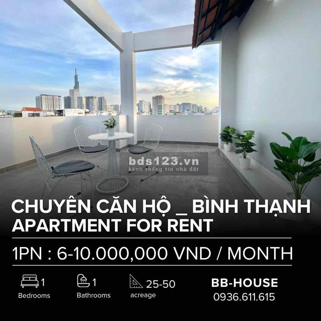 HỆ THỐNG CHUYÊN CHO THUE CĂN HỘ 1PN FULL NỘI THẤT TẠI BÌNH THẠNH