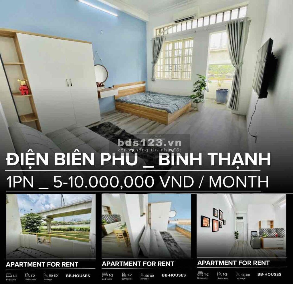 HỆ THỐNG CHUYÊN CHO THUE CĂN HỘ 1PN FULL NỘI THẤT TẠI BÌNH THẠNH