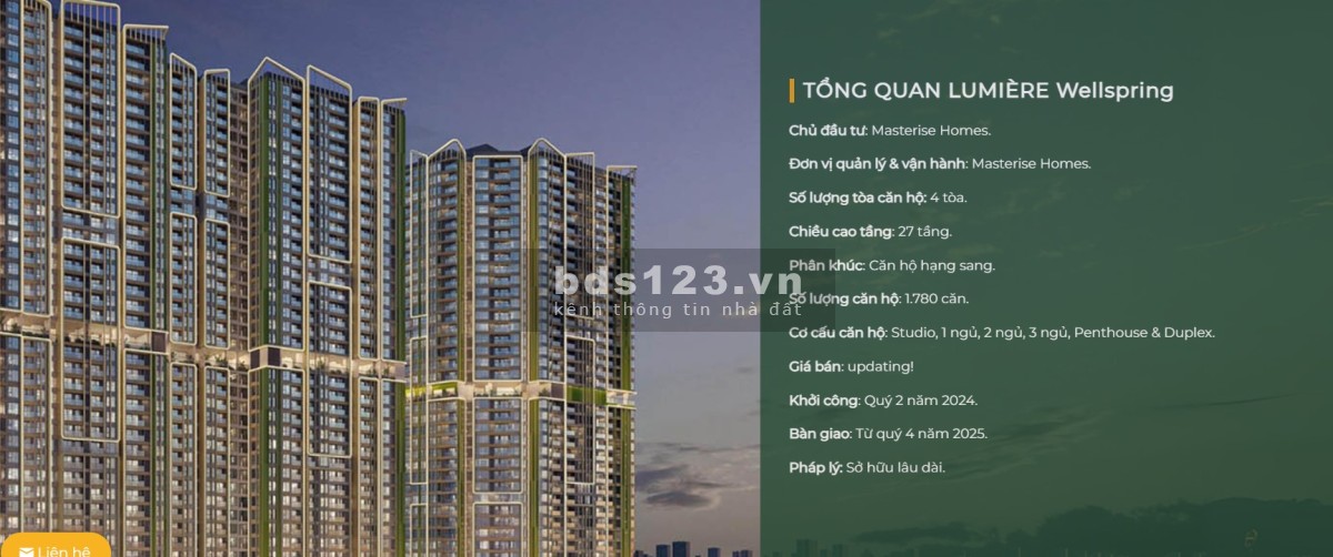 Bán từ móng căn hô tại Lumiere SpringBay ân hạn gốc lãi đến 30 tháng