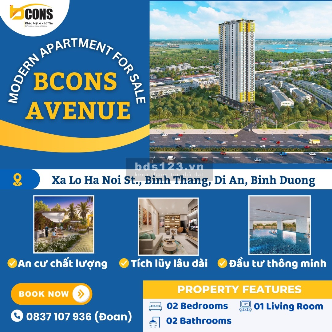Căn hộ mặt tiền Xa Lộ Hà Nội Bcons Avenue giá từ 1,45…