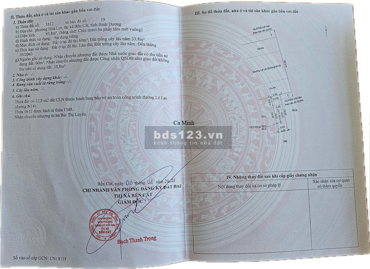 Cần Bán Đất Mặt Tiền Trung Tâm TP Mới Bình Dương Giá Chính Chủ