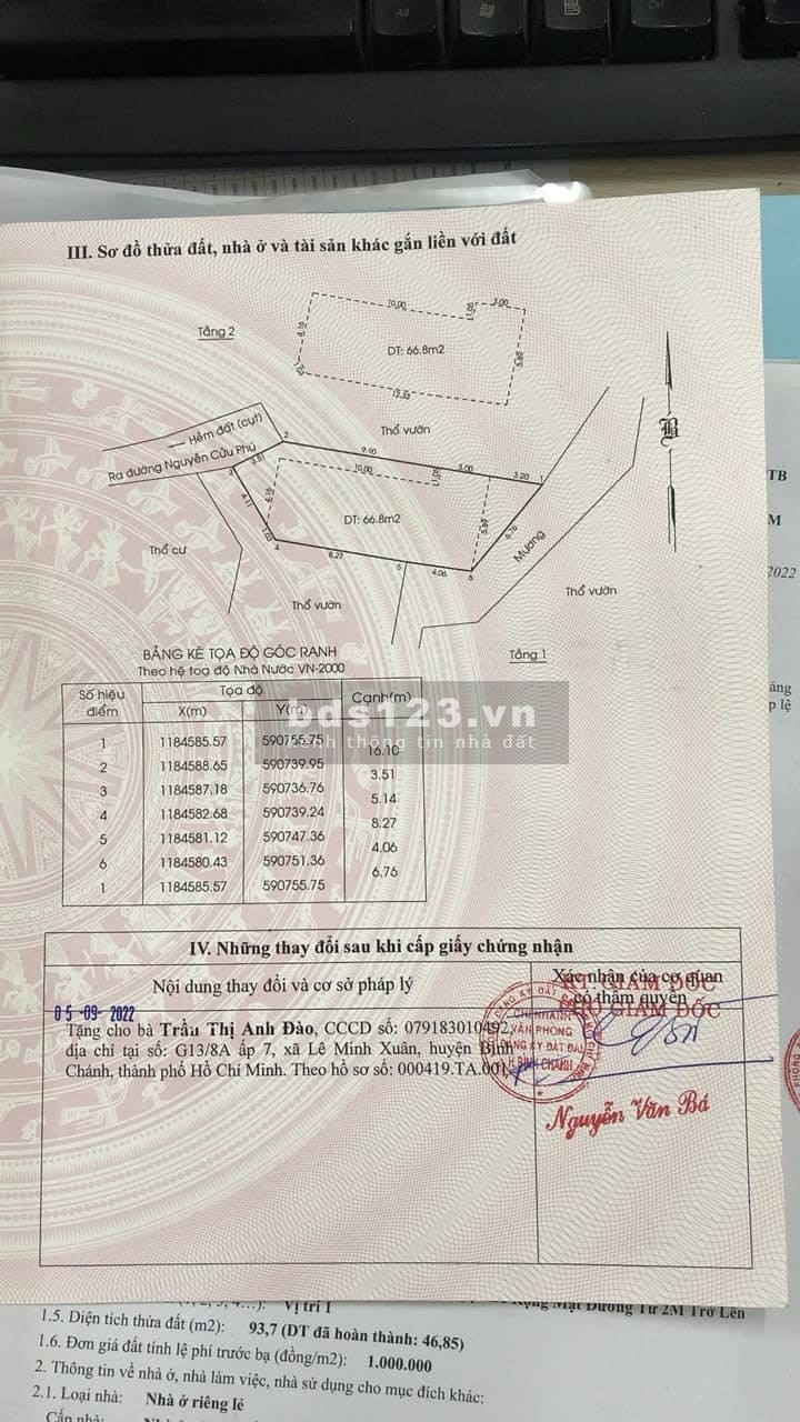 Cần bán gấp nhà 1 trệt 1 lầu ổ Tân Kiên, Bình Chánh