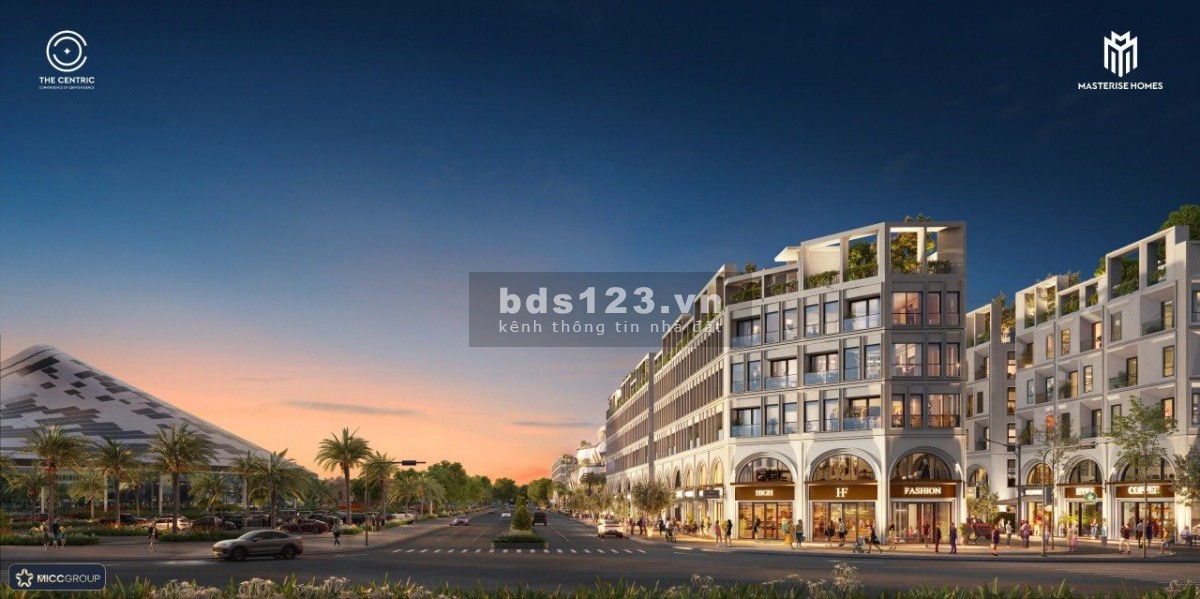 Độc quyền căn Shoptique vị trí hai mặt tiền của dự án The Centric THủy Nguyên