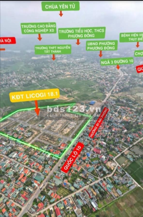 Cơ hội đầu tư sinh lời tốt nhất tp Uông Bí hiện nay, Licogi mở bán f0 giá chỉ 17tr/m2