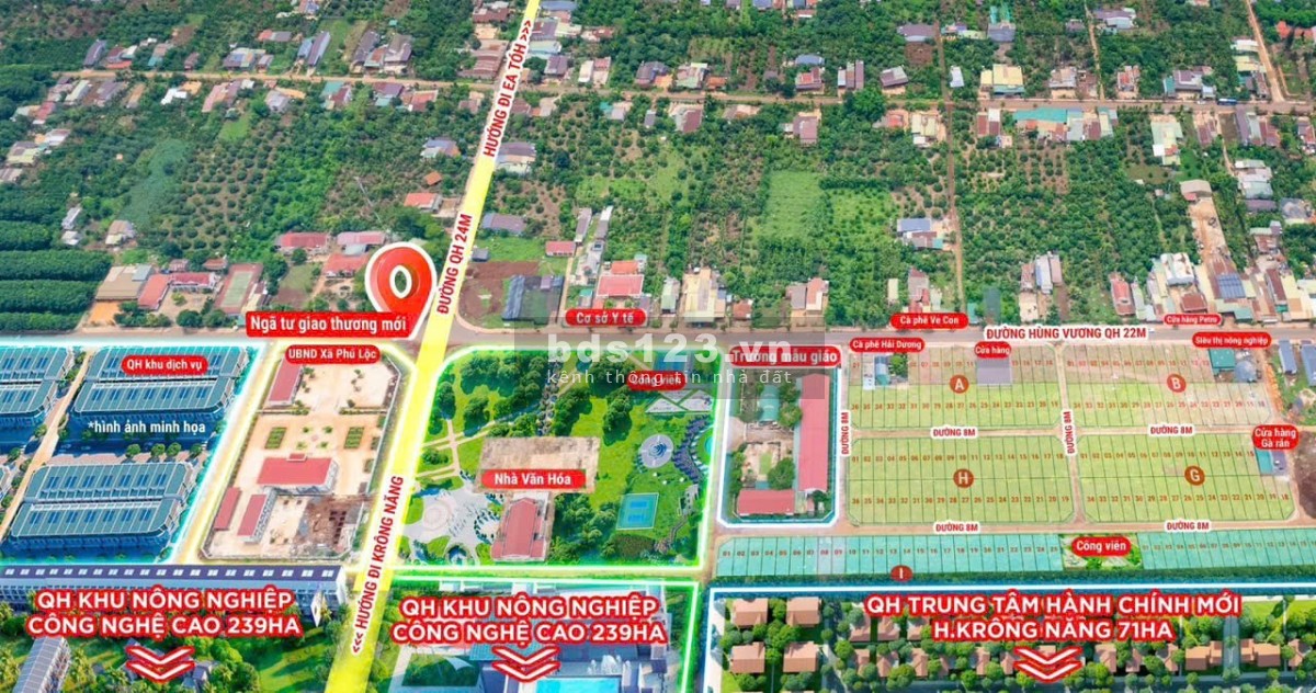 Gia đình cần bán 2 lô đất tại chợ Phú Lộc Chỉ TTT 240 Triệu Có Sổ Đỏ
