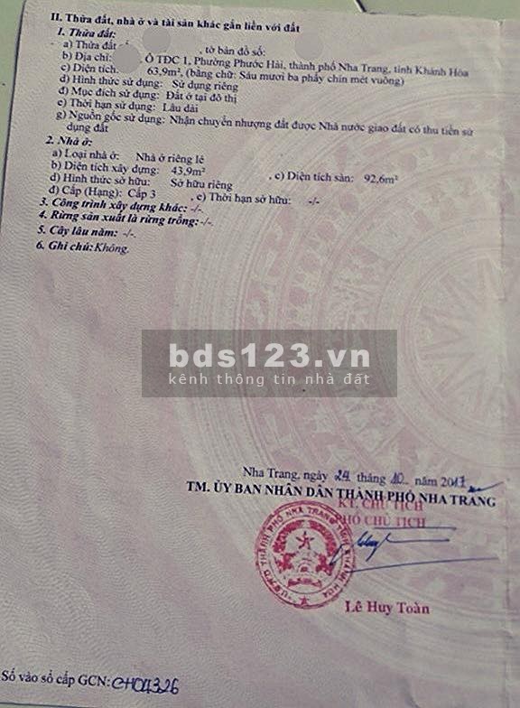 VPH12 Bán nhà 2 tầng khu TĐC VCN Phước Hải