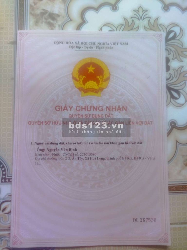 Cần bán nhà gần Chợ Hòa Long sổ hồng riêng