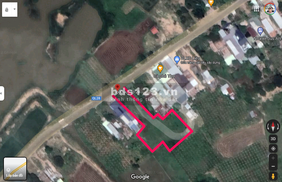 Cho thuê mặt bằng mặt tiền QL28 (Phan Thiết - Đà Lạt - Cao tốc Bắc Nam)