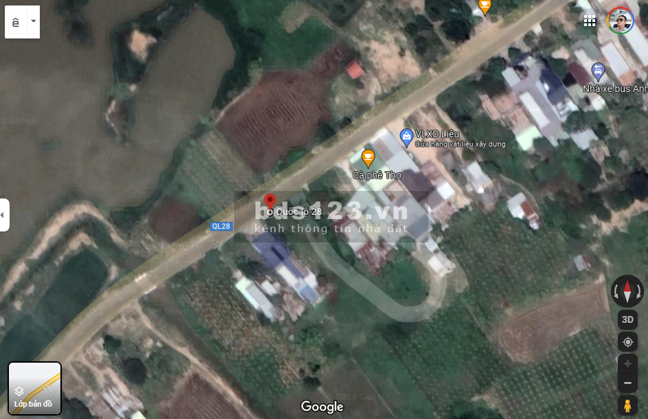 Cho thuê mặt bằng mặt tiền QL28 (Phan Thiết - Đà Lạt - Cao tốc Bắc Nam)