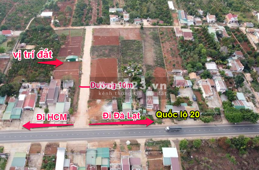 Bán đất nền thổ cư Quốc Lộ 20, Di Linh, Lâm Đồng