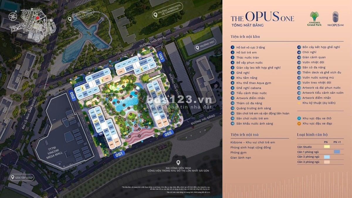 THE OPUS ONES VINHOMSE GRAND PARK- Kế bên nhà là Vincom