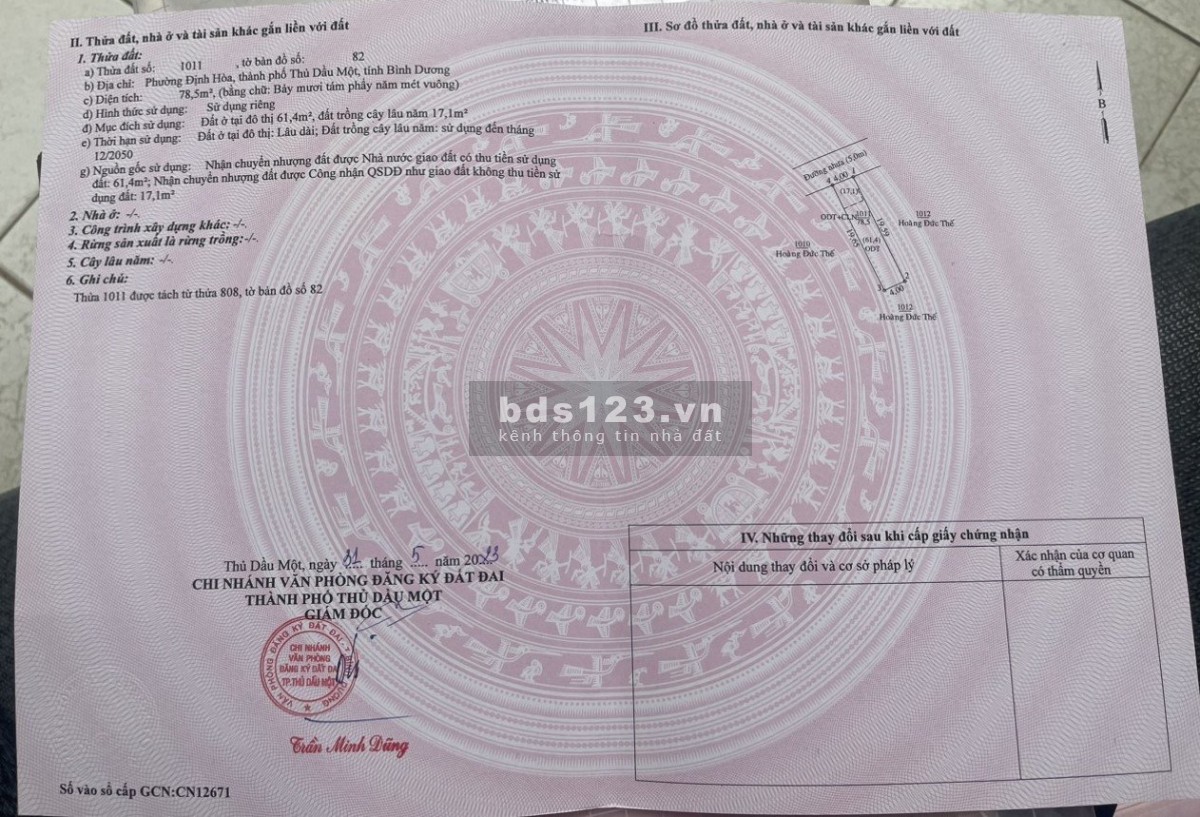 Bán đất Định Hoà dân cư hiện hữu