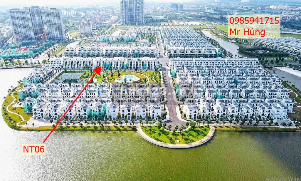 Liền kề NT06 đảo nhỏ View công viên, gần hồ, giá 21.8 tỷ Vin Gia Lâm (0985941715)