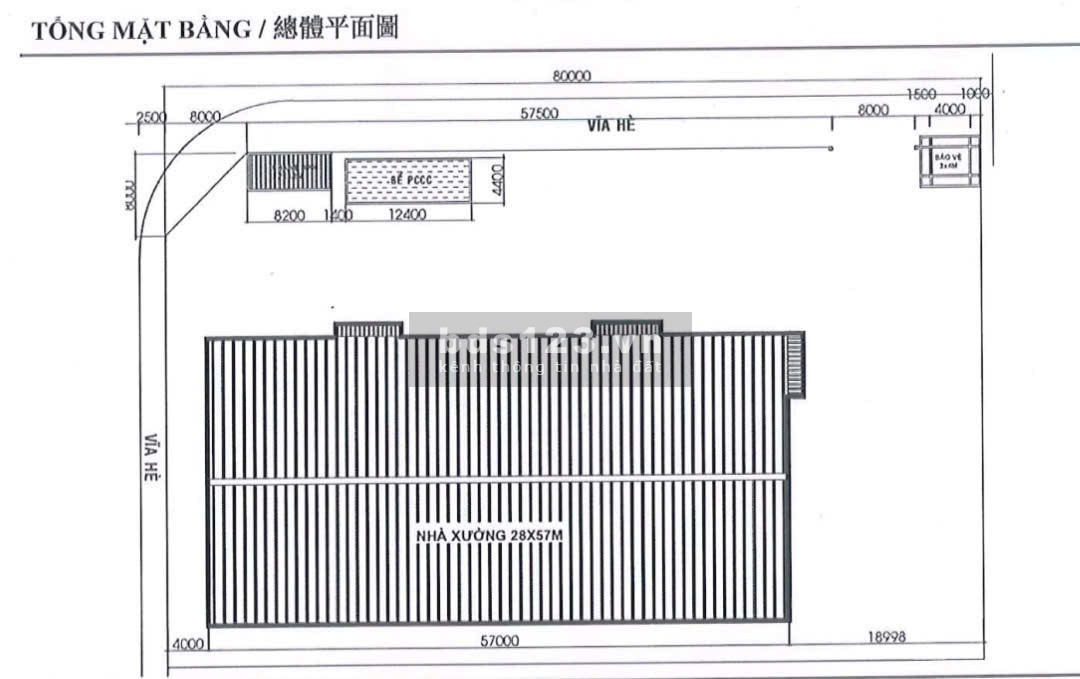 Cho thuê 1600m2 Xưởng TÂN UYÊN giá : 123 triệu / tháng PCCC tự động SX đa nghành nghề