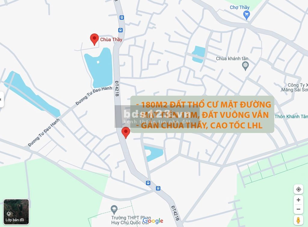 Bán đất gần chùa Thầy - Quốc Oai - 0986396578