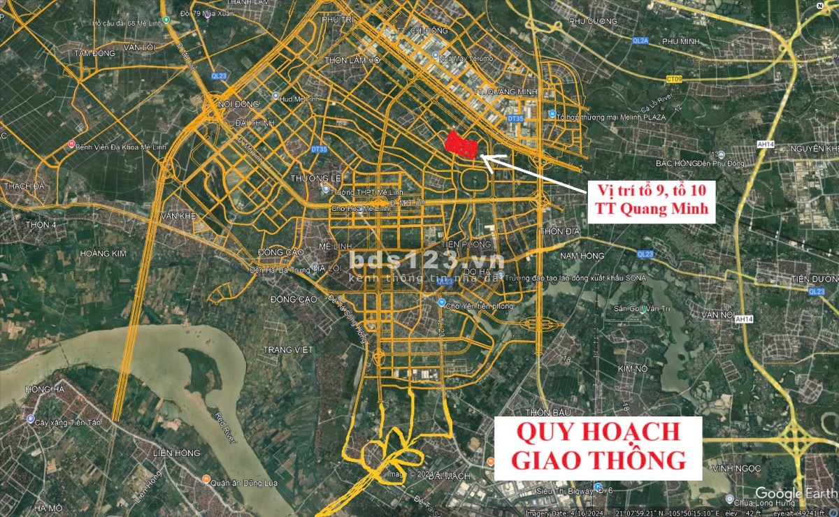 Chính chủ bán đất tổ9 ấp tre TT Quang Minh mê Linh Hà nội giá: 30tr/m2