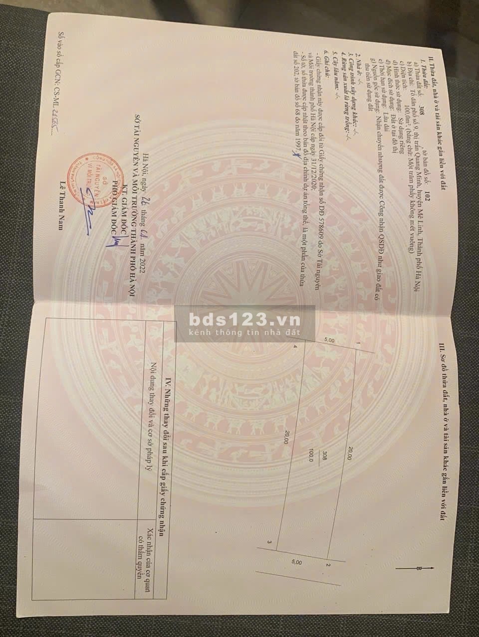 Chính chủ bán đất nền khu vực tổ 9 Thị trấn Quang Minh, Mê Linh, Hà Nội giá 33tr/m2